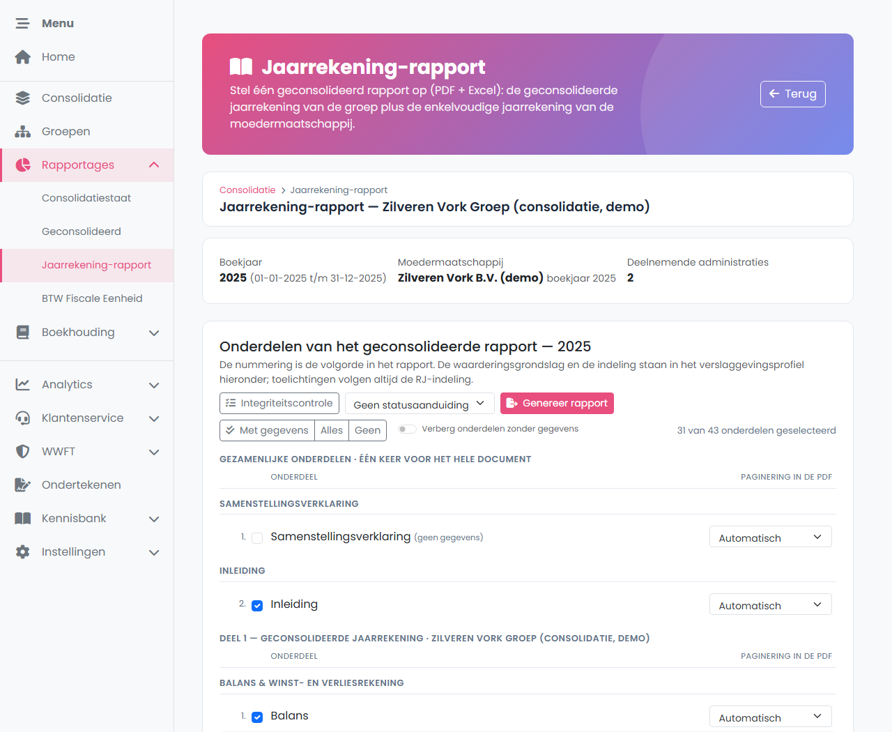 Illustratie voor Geconsolideerd jaarrekening-rapport